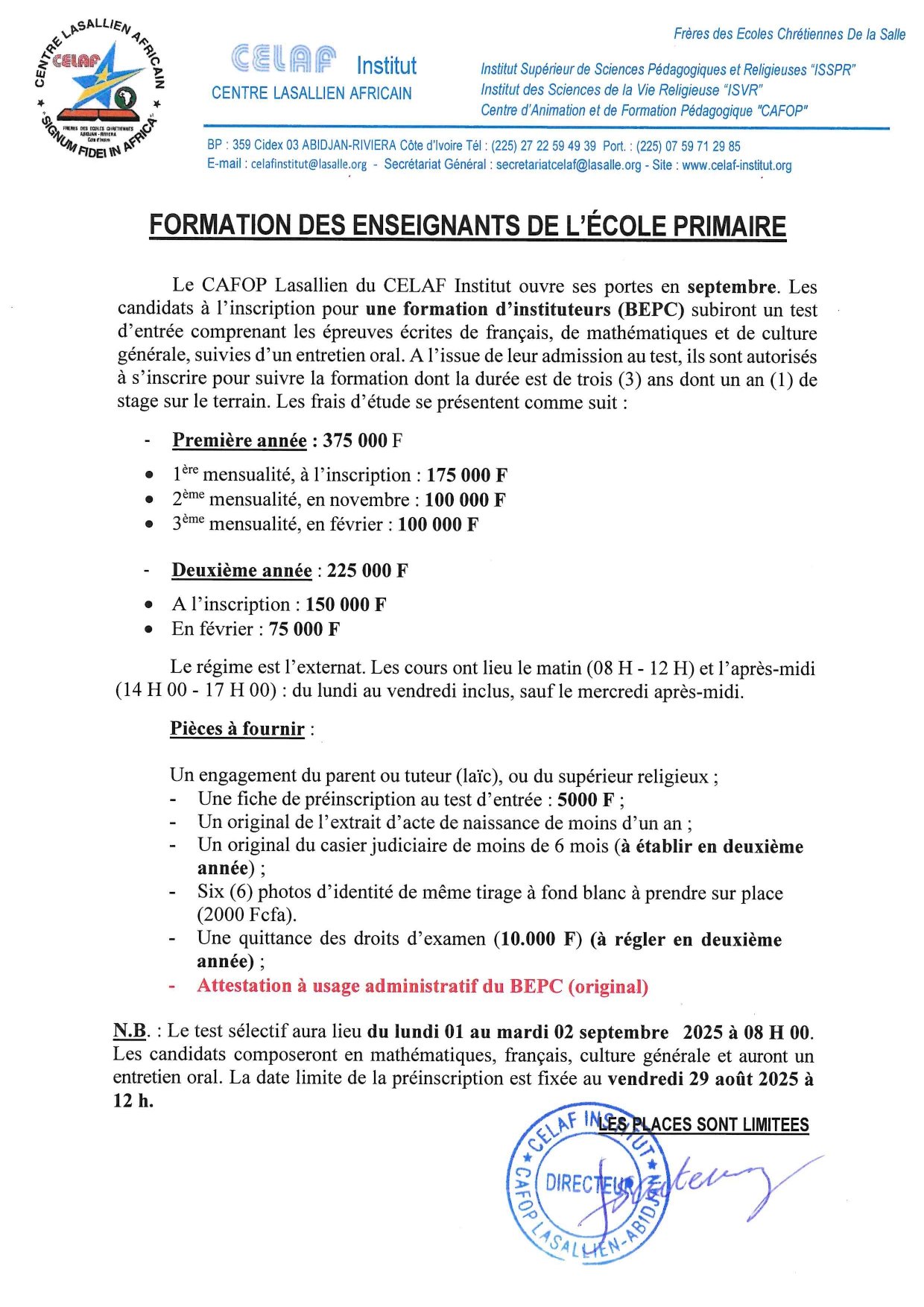 CAFOP CELAF 2025-2026